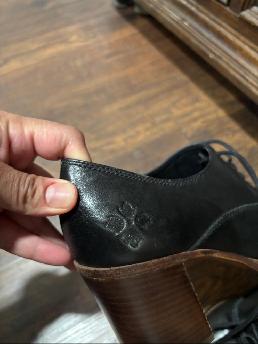 Patricia Nash Black Leather Lace-Up Ankle Booties - Picture 7 of 7
